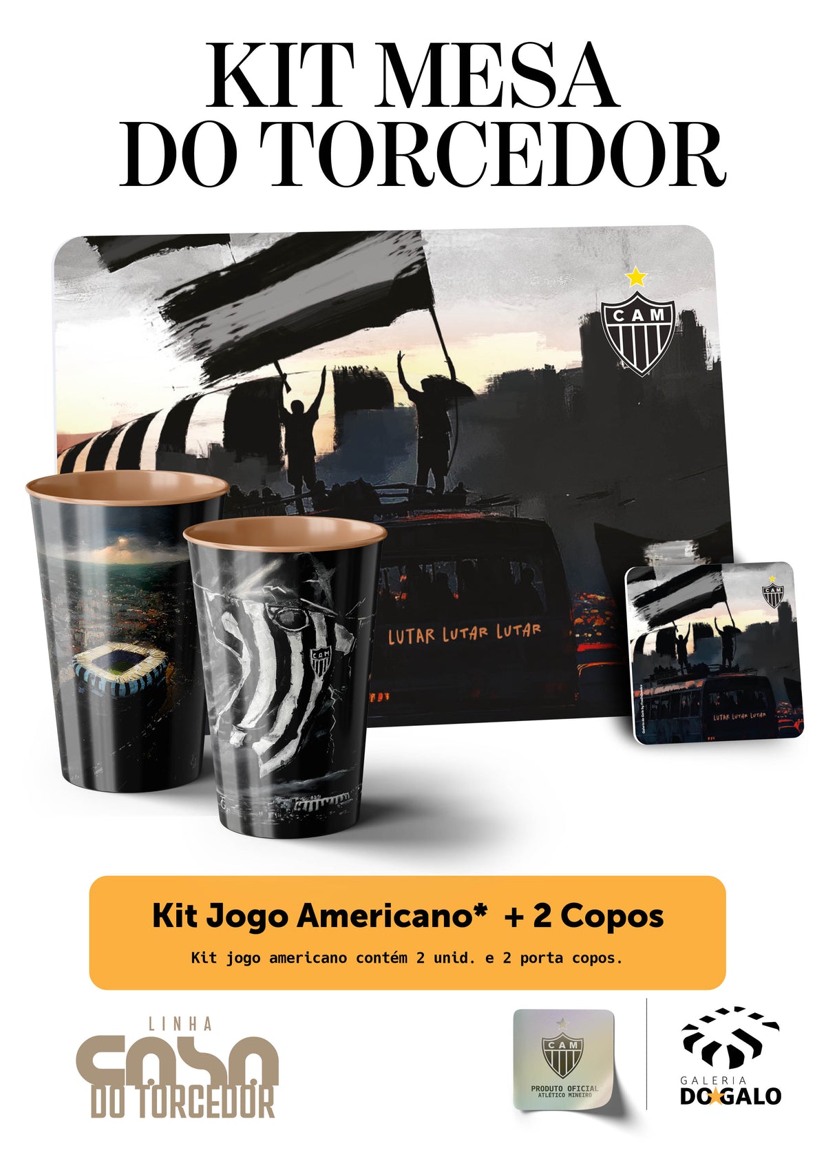 Kit Mesa do Torcedor - Oficial Atlético Mineiro