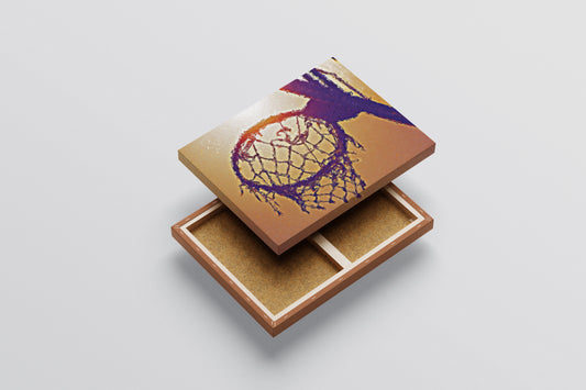 Pintura Cesta de Basquete | Arte Minimalista em Canvas