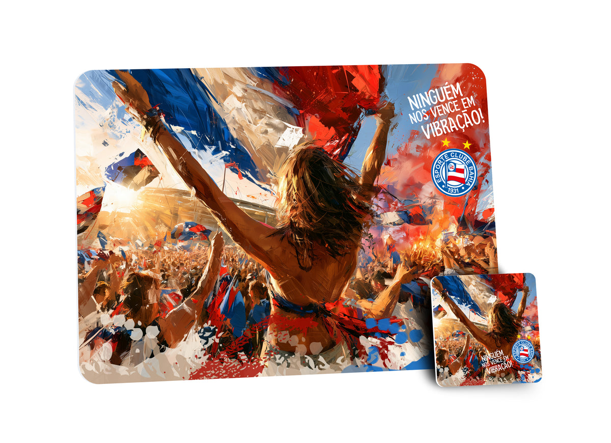 Kit Jogo Americano e Porta Copos - Vibração | Oficial Bahia