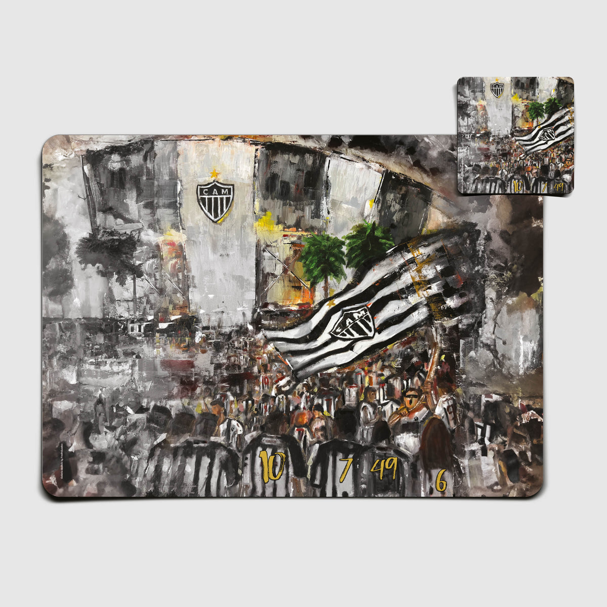 Kit Jogo Americano e Porta Copos | Arena - Oficial Atlético Mineiro