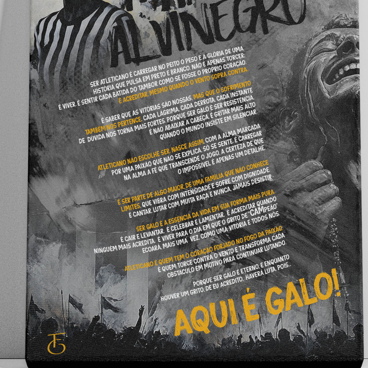 COMPRE Fine Art Print - Manifesto Alvinegro e GANHE 4 Porta Copos