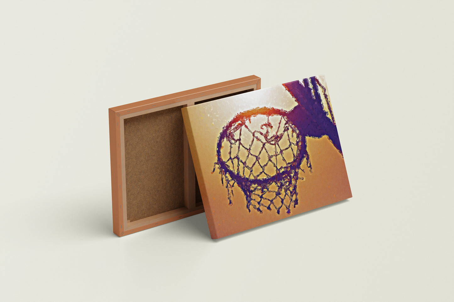 Pintura Cesta de Basquete | Arte Minimalista em Canvas
