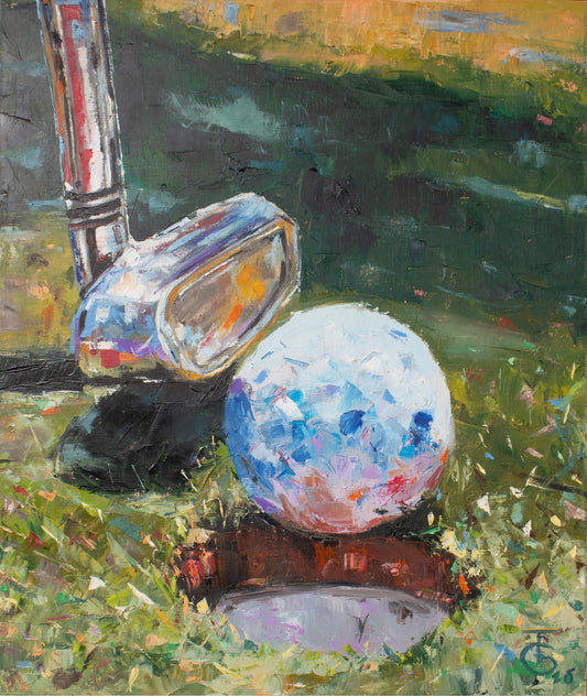 Pintura Último Centímetro | Arte de Golfe em Canvas Premium