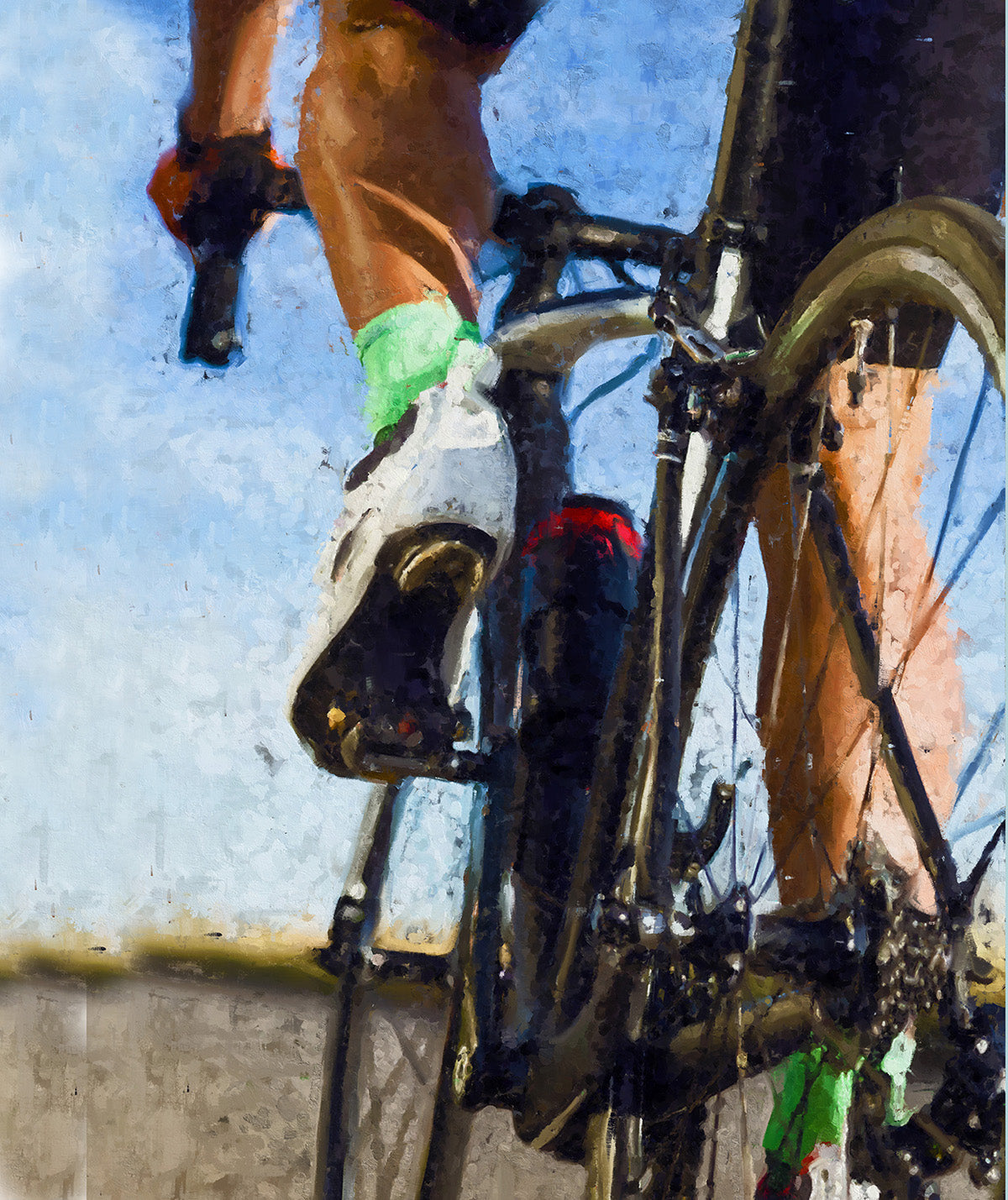 Pintura Pedal | Arte de Ciclismo em Canvas Premium