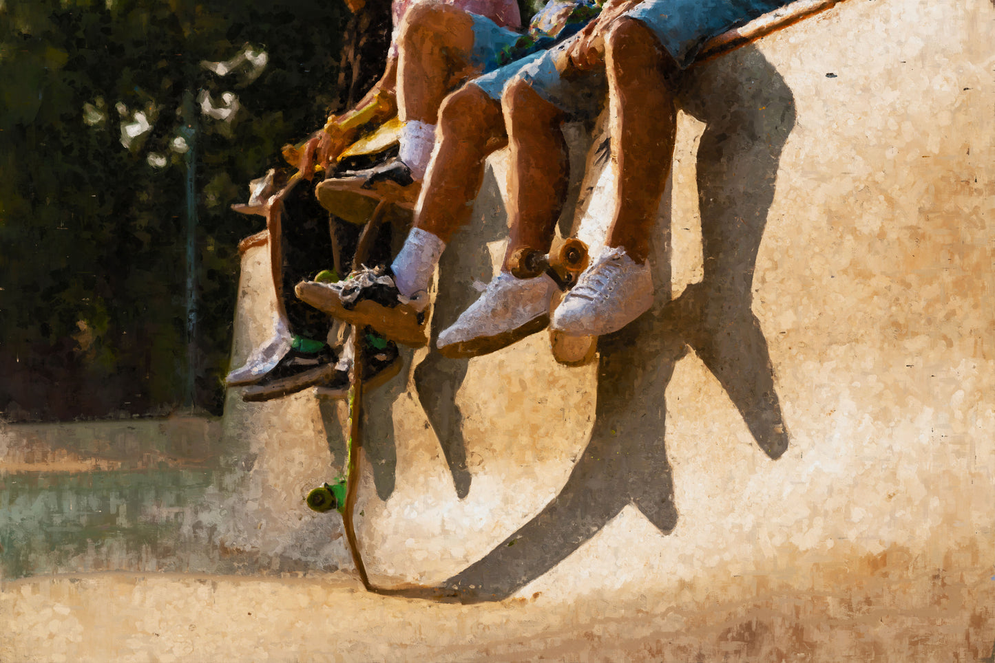 Pintura Resenha | Arte Urbana de Skate em Canvas Premium