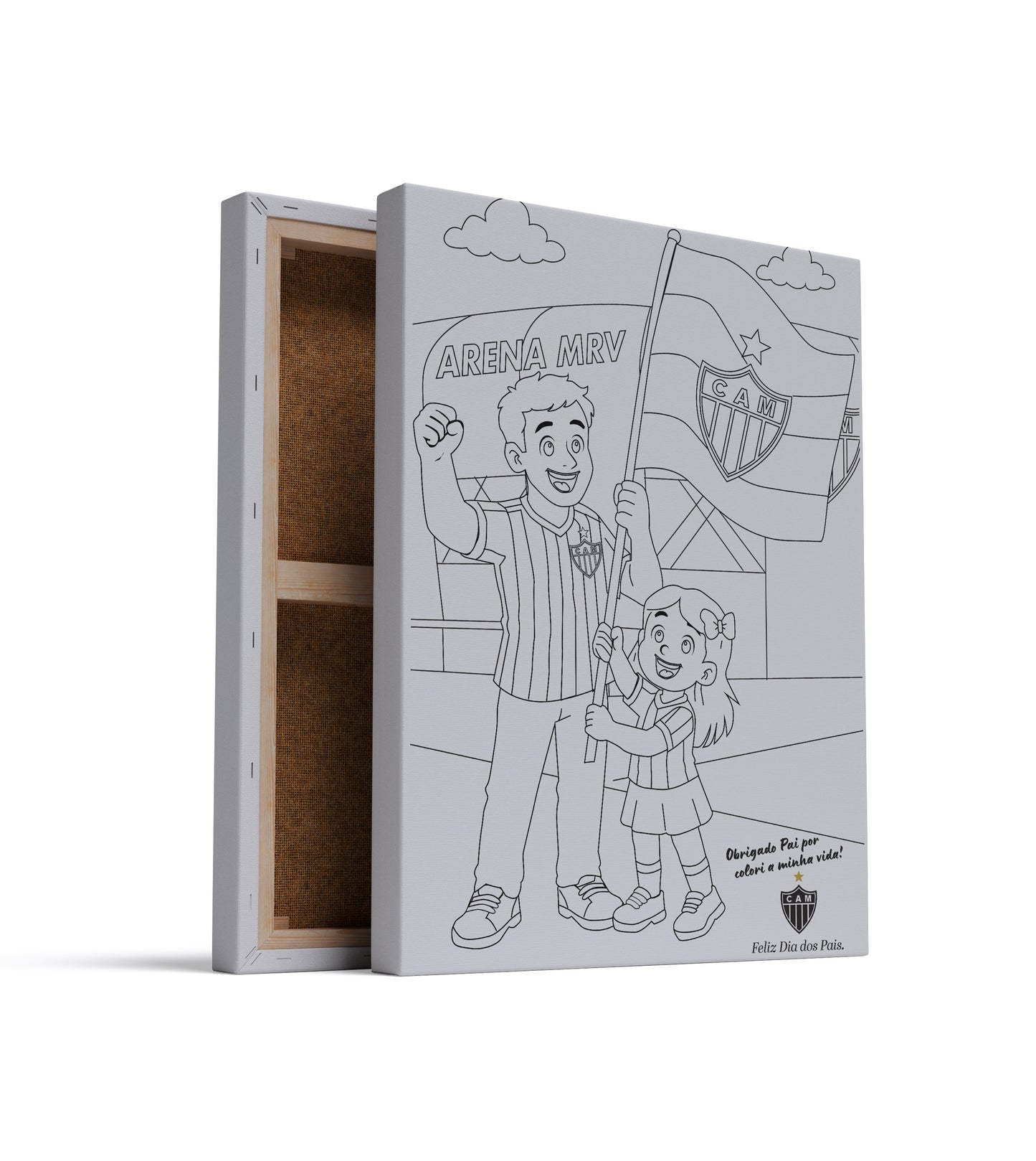Quadro Pintura Pai e Filha | Atletico Mineiro