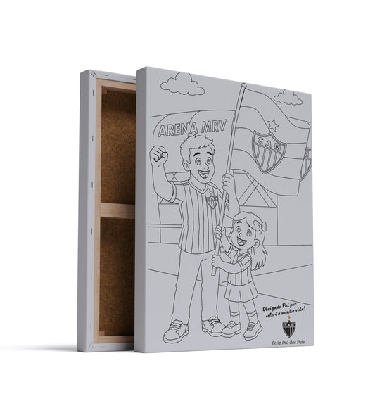 Quadro Pintura Pai e Filha | Atletico Mineiro