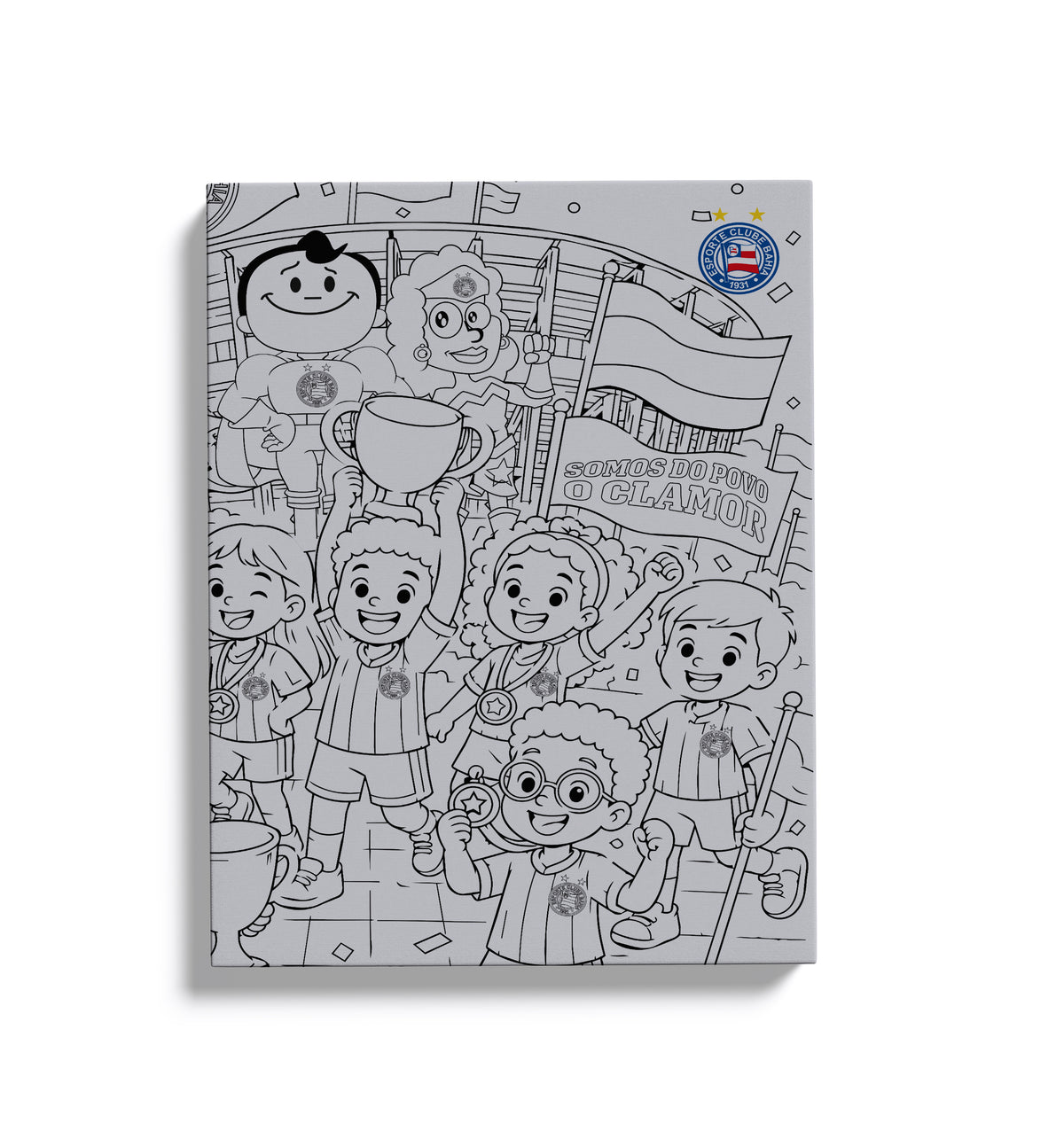 Quadro Pintura Mascote e Crianças | Bahia
