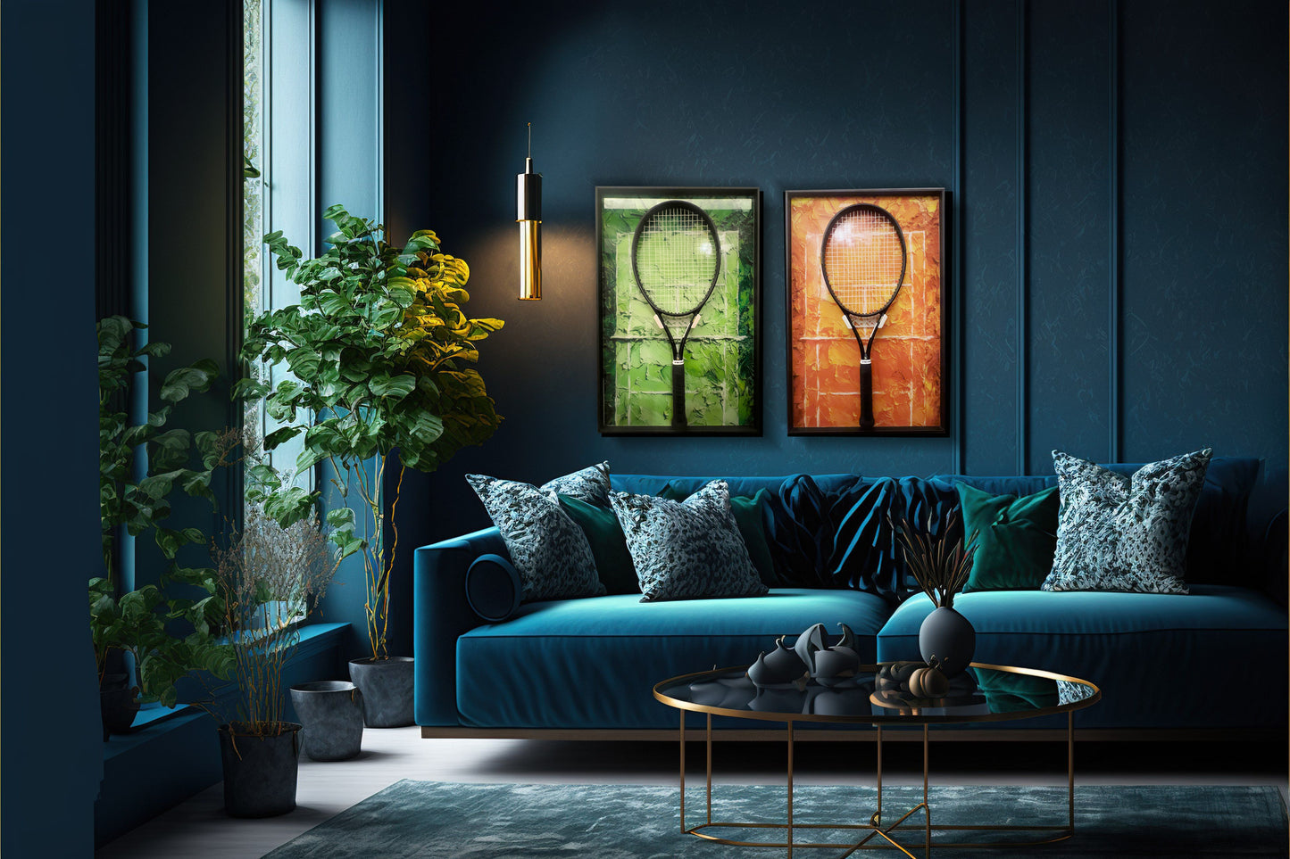 Racket Frame™ | Quadro com Suporte para Raquete de Tênis.
